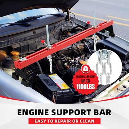 Engine Support Bar 1100lbs Capacity Motor Transverse Bar with 2