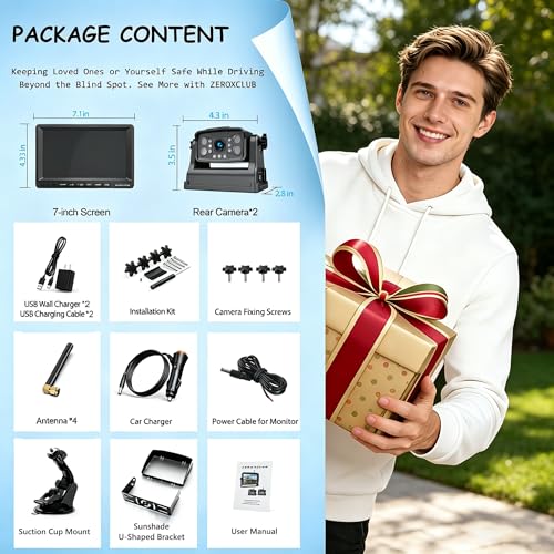 Magnetic Wireless RV Backup Camera System (2 Count)