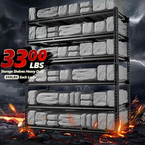 6 Tier Adjustable Heavy Duty Metal Shelving for Garage Warehouse
