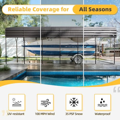 14x30x13 FT RV Metal Carport