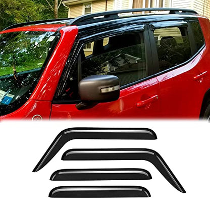 4PCS Side Window Wind Deflectors for Jeep Renegade 2015 (4 Count)