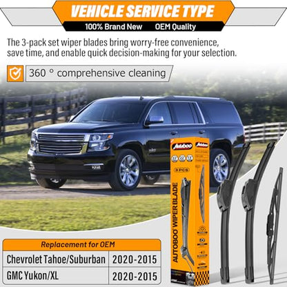 Windshield Wiper Blade Replacement for Chevy Tahoe Suburban Yukon