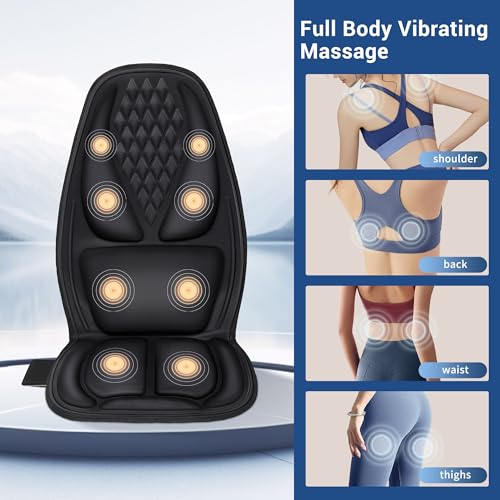Vibration Massage Seat Cushion with Lumbar Heat