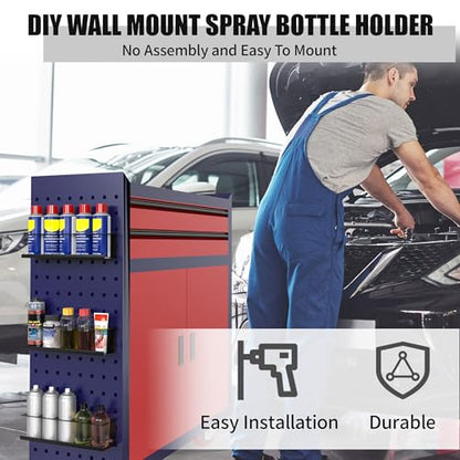 2 Pack Wall Mounted Aerosol Spray Can Holder Storage Rack (2 Count)