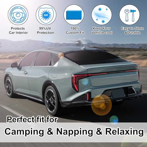Window Shades for Kia K4 2025 2026 Accessories Car Side Full Windows Rear Triangular Windshield Sun Shade Sun UV Rays & Privacy Protection for Camping 7PCS (7 Count)