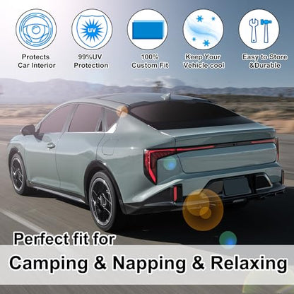 Window Shades for Kia K4 2025 2026 Accessories Car Side Full Windows Rear Triangular Windshield Sun Shade Sun UV Rays & Privacy Protection for Camping 7PCS (7 Count)