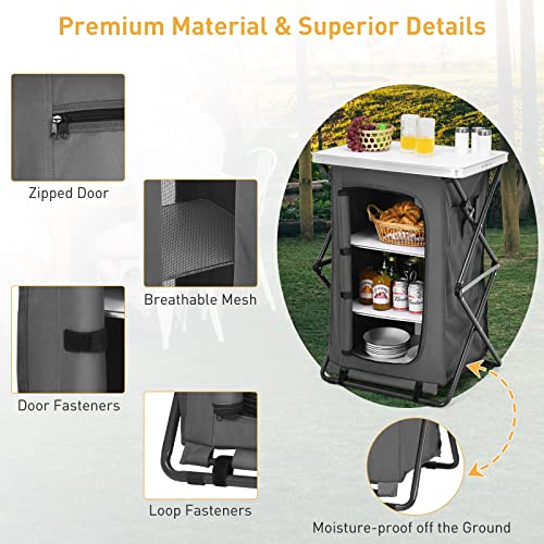 Folding Camping Storage Cabinet