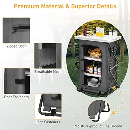 Folding Camping Storage Cabinet