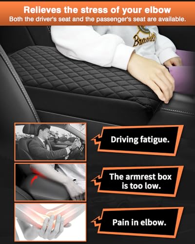 Custom for 2026 2025 Murano Center Console Cover Armrest Cover for Nissan Murano Accessories 2025 Arm Rest Cushion Pad Leather Middle Console Cover Armrest Seat Box Protector Anti