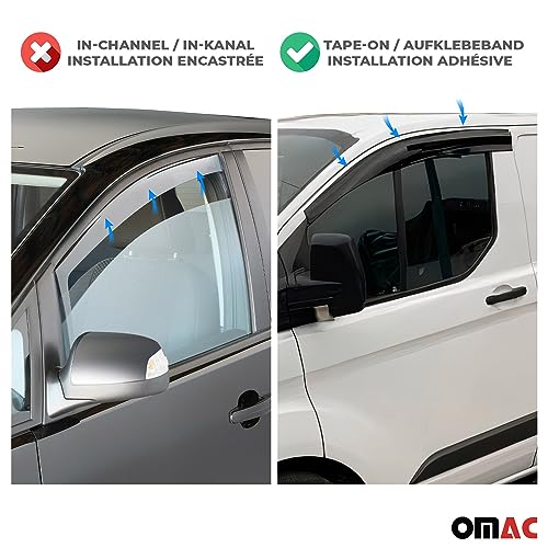 Window Visor Vent Rain Deflector for Honda Civic Hatchback 2006