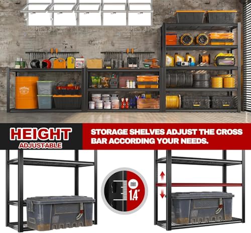 48" W Garage Shelving Heavy Duty Load 2500LBS (3 Count)