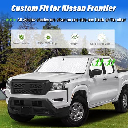 5pcs Thicken Sun Shades for Nissan Frontier 2022 (5 Count)