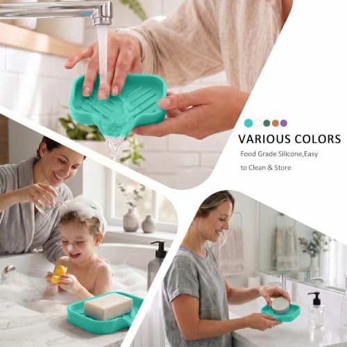 Silicone Soap Dish with Drain Spout