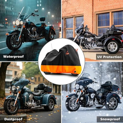 Trike Cover Heavy Duty Waterproof 3 Wheel Motorcycle Cover
