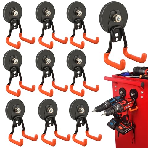 New Upgraded Heavy Duty Magnetic Garage Hooks (10 Count)