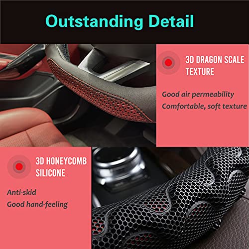 D Shaped Steering Wheel Cover Great Grip 14.5
