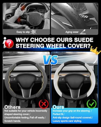Custom Fit for Tesla Steering Wheel Cover