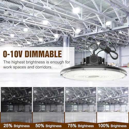 9 Pack 480V LED High Bay Light UL Listed UFO Light 150W 100W 80W Adjustable (9 Count)