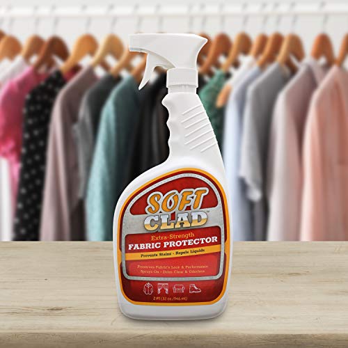 Extra Strength Fabric Protector Spray Prevents Stains and Repels Liquids. SoftClad Guards Furniture (32 Fl Oz)