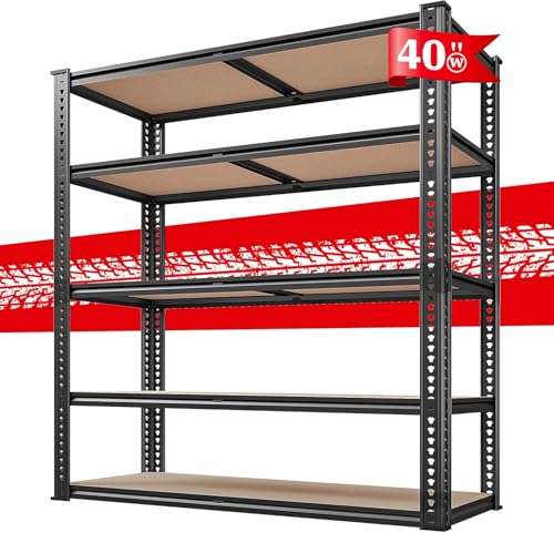 40" W Storage Shelves Load 2500Lbs for Garage Pantry Closet Kitchen (3 Count)