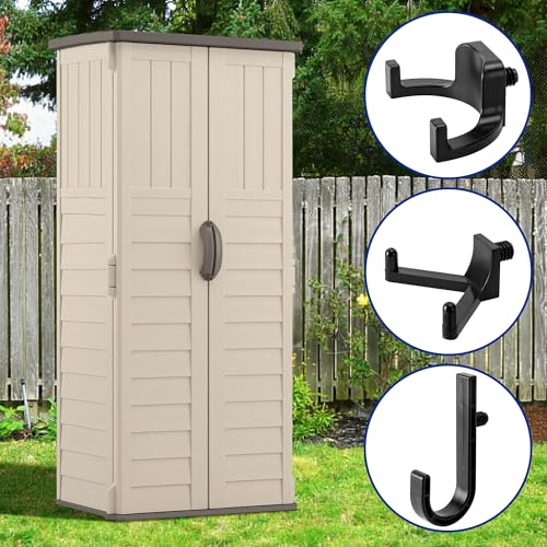6 Pcs ABS Storage Shed Tool Hooks (6 Count)
