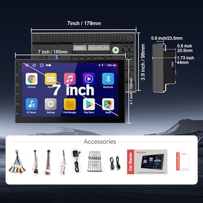 2 Din Car Radio with Wireless CarPlay & Android Auto