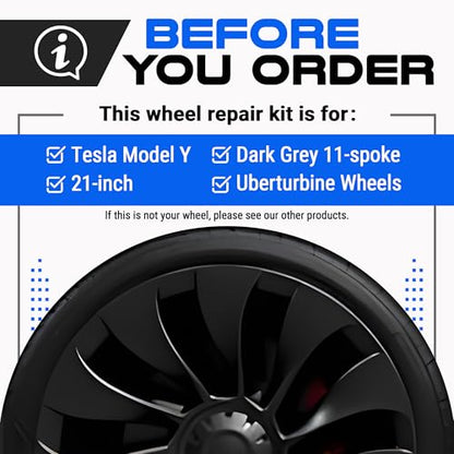 Premium Tesla Wheel Curb Rash Repair Kit for Model Y 21