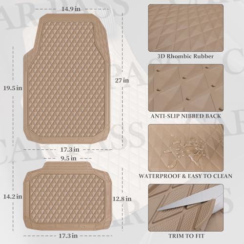 Beige Rubber Car Mats
