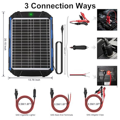 20W 12V Solar Battery Trickle Charger & Maintainer PRO