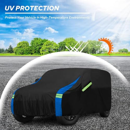 Car Cover Waterproof Compatible with Jeep Wrangler 2 Door