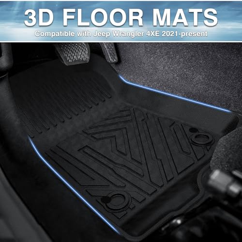 Floor Mats for Jeep Wrangler 4XE 4 Door 2021