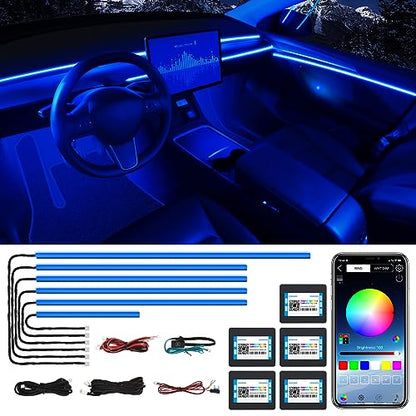 Acrylic Interior Car LED Strip Light with Wireless APP