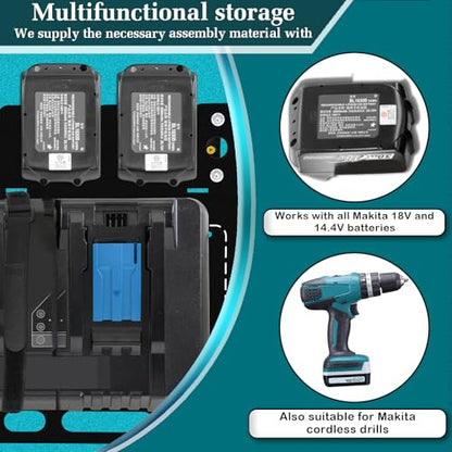 Wall Mount for Makita Battery Holder and DC18RC DC18RD Chargers (42.3288 Ounce)