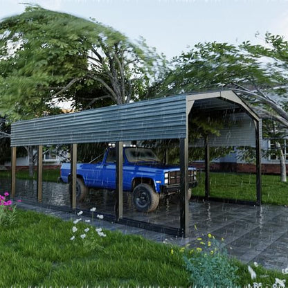 Military Grade Metal Carport 12x20 FT