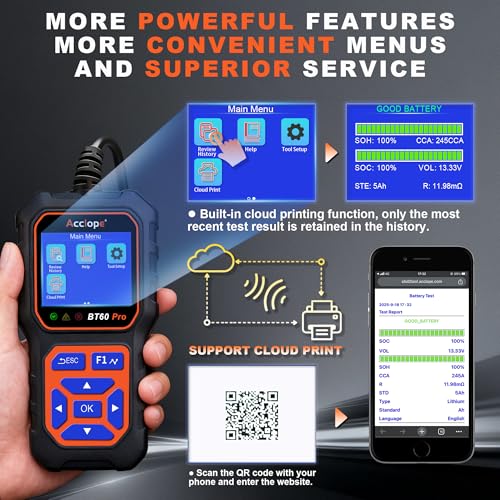 BT60 PRO Car Battery Tester 6V