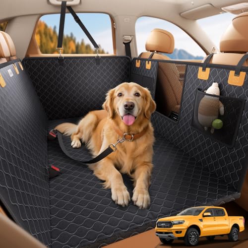 Dog Car Seat Cover for Back Seat with Hard Bottom for Truck XL