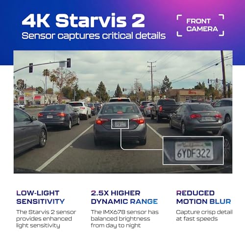 PG17 Pro 4K+2.5K Mirror Dash Cam with STARVIS 2 & 5G WiFi Rear View Mirror Camera