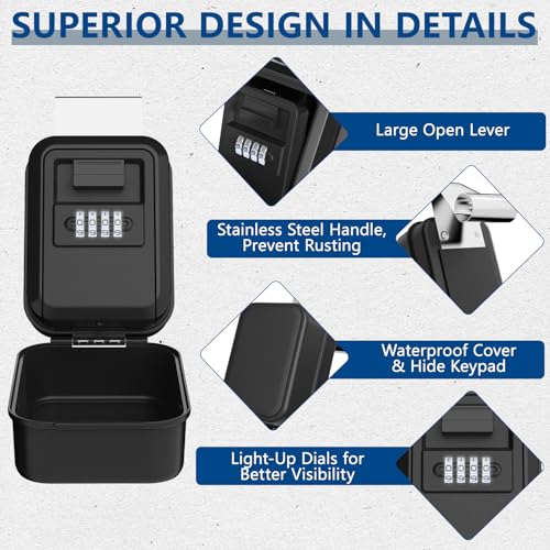 Car Window Lock Box with Light Up Dials