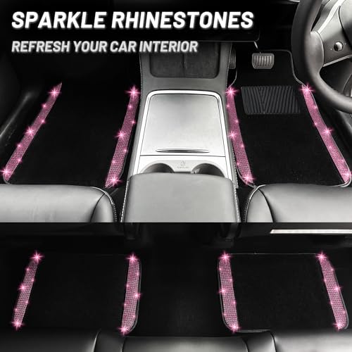 Pink Bling Car Floor Mats Full Set