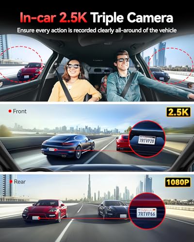 VP20 530° View 3 Channel Dash Cam