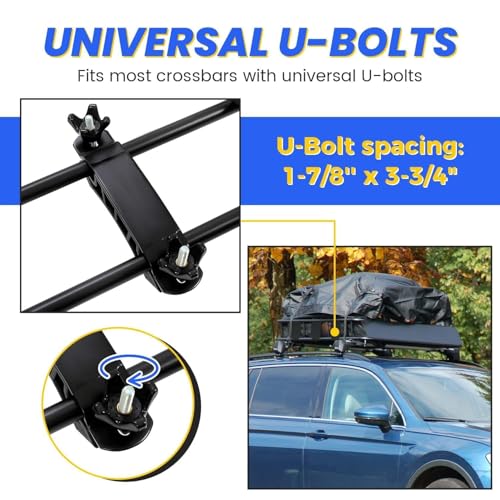 59" x 39" x 5.1" Universal Adjustable Roof Rack Cargo Carrier