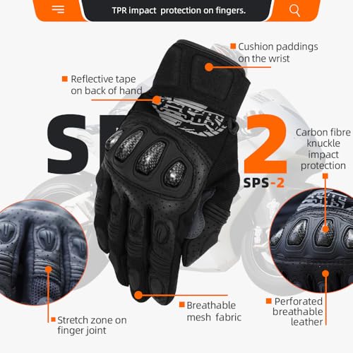 SPS 2 Unisex Touchscreen Road Racing Motorcycle MTB Sports Gloves Also fit BMX MX ATV Mountain Bike Bicycle Cycling Off