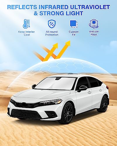 Windshield Sun Shade for 11th Gen Honda Civic 2022 (8 Count)