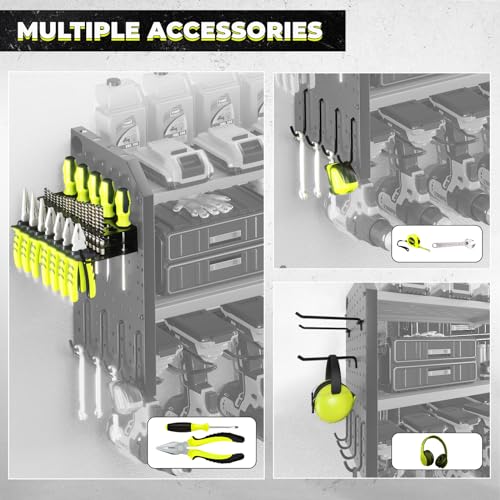 Power Tool Organizer with Charging Station
