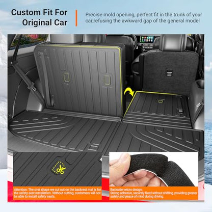 Fuel Cargo Mat Backrest Mats Compatible with 2026 Palisade