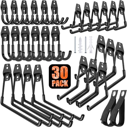 MKRUI 30 Pack Garage Hooks for Storage & Hanging Items