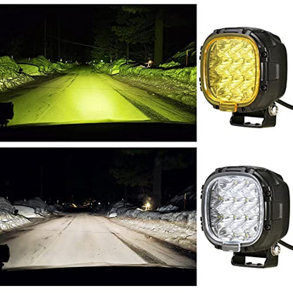 4 Inch Round Led Offroad Lights Pair 160W 18800LM Driving Spot Light Pods Super Bright Off Road Fog Lights with Wiring Harness 12V 24V for Pickup Trucks SUV UTV ATV
