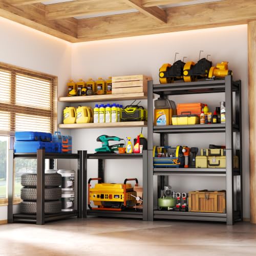 63" H Garage Shelving 2400LBS Capacity Heavy Duty Storage Shelves