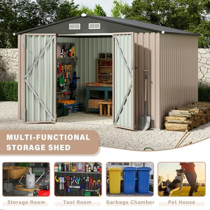 10x12 FT Metal Storage Sheds Outdoor