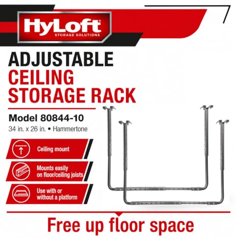 Adjustable Garage Ceiling Mount Storage Rack Kit